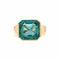 Bague 51 Bague chevalière en or jaune et émeraude 58 Facettes 35835
