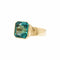 Bague 51 Bague chevalière en or jaune et émeraude 58 Facettes 35835