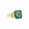 Bague 51 Bague chevalière en or jaune et émeraude 58 Facettes 35835