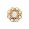 Bague 52 Marguerite - Bague en or jaune et blanc avec diamants 58 Facettes 35851