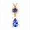 Pendentif Pendentif en or jaune 14 ct, tanzanite, saphir et diamants 58 Facettes P0011