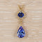 Pendentif Pendentif en or jaune 14 ct, tanzanite, saphir et diamants 58 Facettes P0011
