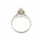 Bague 53 Bague saphir vert et diamants en or blanc 18 carats 58 Facettes BVP-BAG-0040