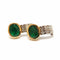 Boucles d'oreilles Boucles d’oreilles vintage en or jaune et blanc 18 carats, émeraudes et diamants 58 Facettes BVP-BDO-0043