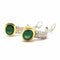 Boucles d'oreilles Boucles d’oreilles vintage en or jaune et blanc 18 carats, émeraudes et diamants 58 Facettes BVP-BDO-0043