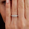 Bague 56 Bague trilogie diamants en or blanc 18 carats 58 Facettes BVP-BAG-0049