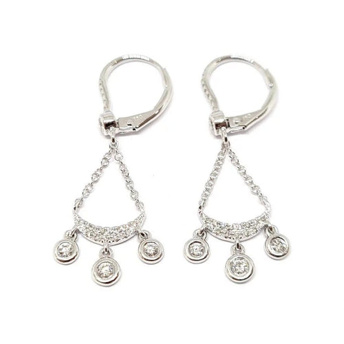 Boucles d'oreilles Boucles d'oreilles attrape-rêves en or blanc 18 carats et diamants 58 Facettes BVP-BDO-0067