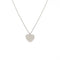 Collier Collier cœur pavé de diamants en or blanc 18 carats 58 Facettes BVP-COL-0073