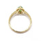Bague 56 Bague poire diopside et diamants en or jaune 18 carats 58 Facettes BVP-BAG-0077