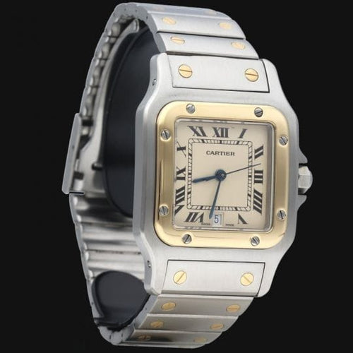 Cartier Santos Galbée - Montre en or jaune et acier 58 Facettes MT47358