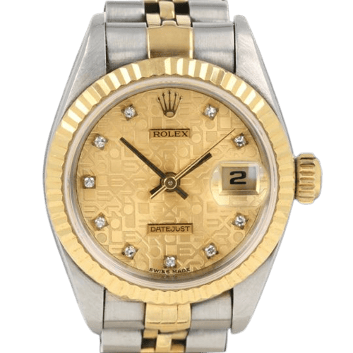 Rolex Lady-Datejust - Montre en or jaune, acier et diamants 58 Facettes MT47978