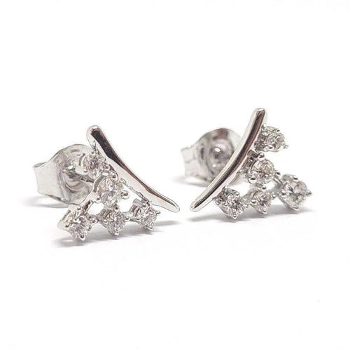 Boucles d'oreilles Boucles d'oreilles grappe en or blanc 18 carats et diamants 58 Facettes BVP-BDO-0084