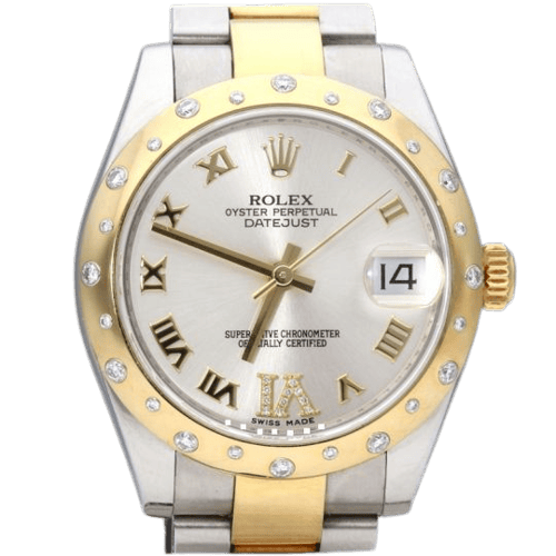 Rolex Lady-Datejust - Montre 31 mm en or jaune 18K, acier et diamants 58 Facettes MT48037