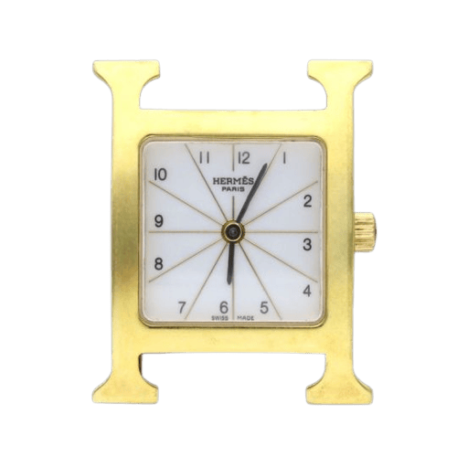 Hermès - Montre Heure H plaqué or 58 Facettes MT47107