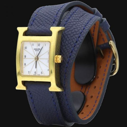 Hermès - Montre Heure H plaqué or 58 Facettes MT47107