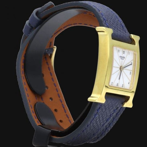Hermès - Montre Heure H plaqué or 58 Facettes MT47107