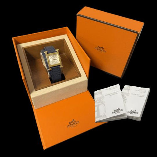 Hermès - Montre Heure H plaqué or 58 Facettes MT47107