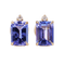 Royal Twilight - Boucles d'oreilles en or jaune 585, tanzanites et diamants