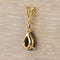 Pendentif en or jaune 14 ct avec opale noire et diamant 58 Facettes P0012