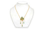 Collier années 50 en or jaune, émeraudes et perles 58 Facettes 23683