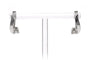 Boucles d'oreilles contemporaines en or blanc 18 carats et diamants 58 Facettes 23783