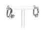 Boucles d'oreilles contemporaines en or blanc 18 carats et diamants 58 Facettes 23783