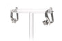Boucles d'oreilles contemporaines en or blanc 18 carats et diamants 58 Facettes 23783