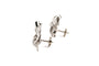 Art déco - Boucles d'oreilles en or blanc et diamants 8/8 58 Facettes 23028