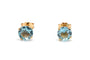 Boucles d'oreilles contemporaines en or jaune 18 carats et topazes 58 Facettes 24009