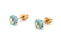 Boucles d'oreilles contemporaines en or jaune 18 carats et topazes 58 Facettes 24009