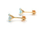 Boucles d'oreilles contemporaines en or jaune 18 carats et topazes 58 Facettes 24009