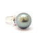 Bague 54 Bague solitaire perle de Tahiti en or blanc 18 carats 58 Facettes BVP-BIJ-0095