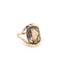 54 Bague de cocktail en or jaune et quartz fumé 58 Facettes F42-1