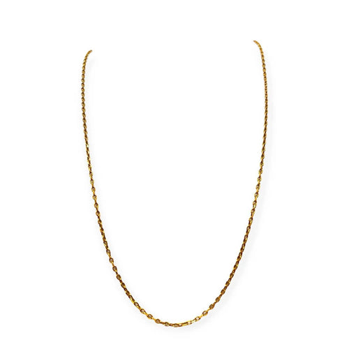 Chaîne maille forçat en or jaune 750 58 Facettes 330101683