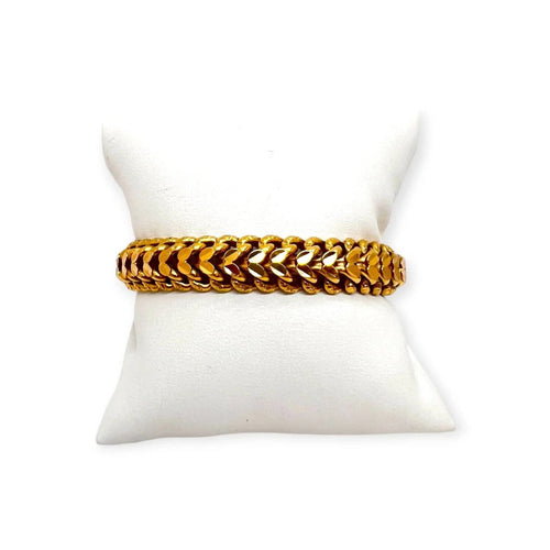 Bracelet maille américaine en or jaune 750 58 Facettes 330102054