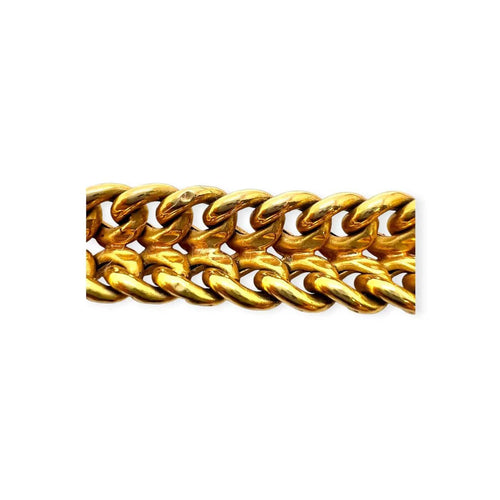 Bracelet maille américaine en or jaune 750 58 Facettes 330102054