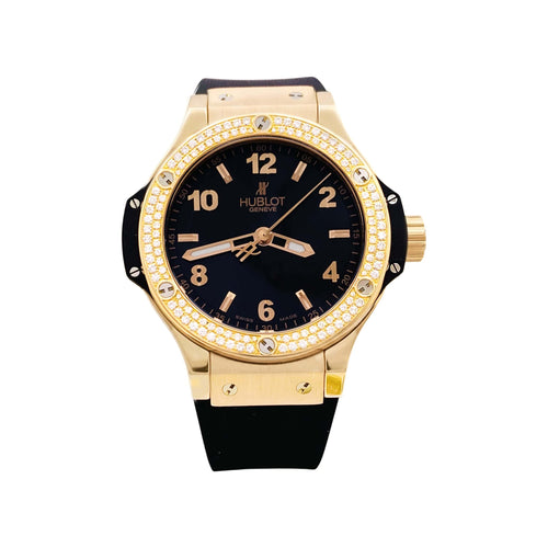 Montre Hublot Big Bang Original Gold Diamonds - Montre en or rose, titane et diamants 58 Facettes 35838