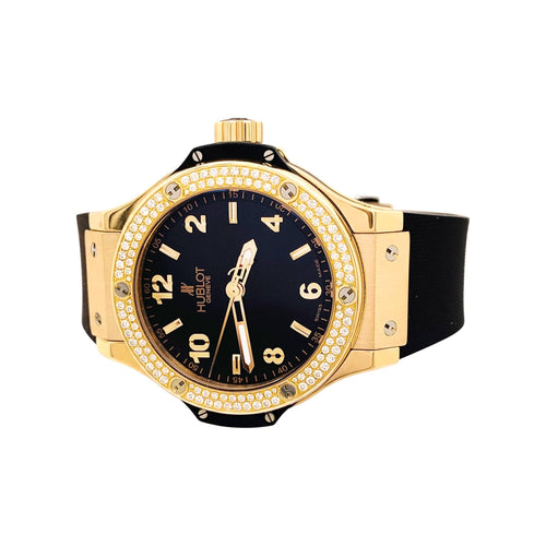 Montre Hublot Big Bang Original Gold Diamonds - Montre en or rose, titane et diamants 58 Facettes 35838