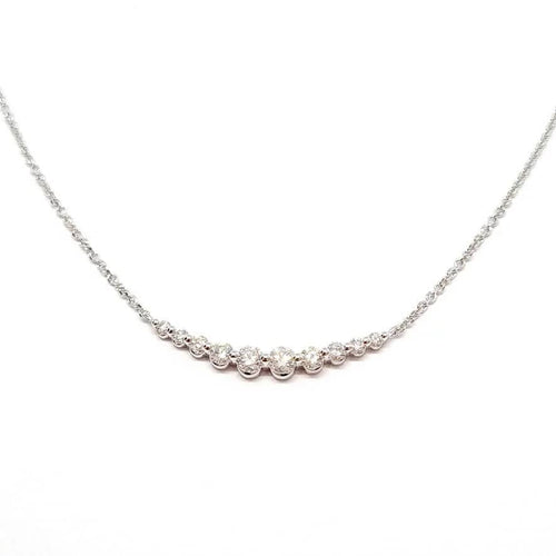 Collier Collier ligne de diamants en or blanc 18 carats 58 Facettes BVP-COL-0099