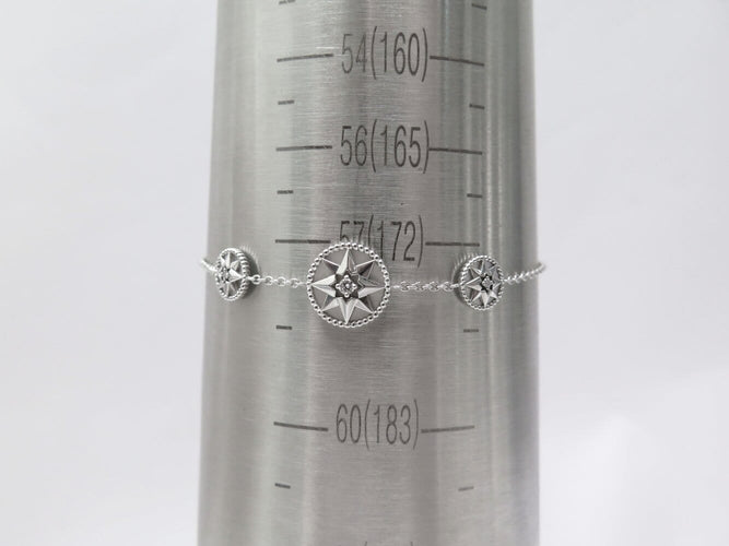 Dior Rose des Vents - Bracelet 3 motifs en or blanc, diamants et nacre 58 Facettes 276468