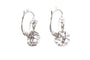 Boucles d'oreilles en or blanc 18 carats serties de zirconiums 58 Facettes B893