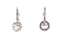 Boucles d'oreilles en or blanc 18 carats serties de zirconiums 58 Facettes B893