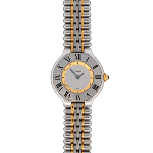 Cartier Must 21 - Montre SM cadran argenté en acier et or 58 Facettes 578