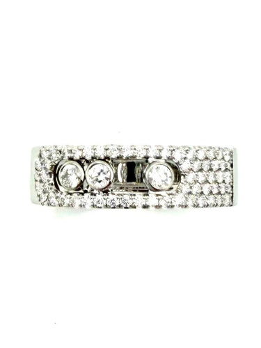 53 Messika Move Noa Pavé - Bague en or blanc et diamants 58 Facettes MESSIKA BG