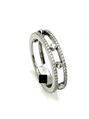 52 Messika Fine Move Romane - Bague en or blanc et diamants 58 Facettes MESSIKA BG