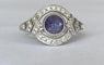53 Bague en or blanc avec alexandrite ALGT 0,77 ct et diamants 58 Facettes ring