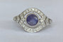 53 Bague en or blanc avec alexandrite ALGT 0,77 ct et diamants 58 Facettes ring
