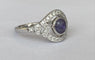 53 Bague en or blanc avec alexandrite ALGT 0,77 ct et diamants 58 Facettes ring