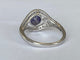53 Bague en or blanc avec alexandrite ALGT 0,77 ct et diamants 58 Facettes ring