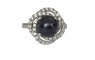 51 Bague en or blanc avec alexandrite ALGT 3,32 ct et diamants 58 Facettes ring